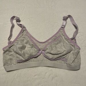 Woman's Grey and Purple Maternity Nursing Bra, size 36/80(US 36C)